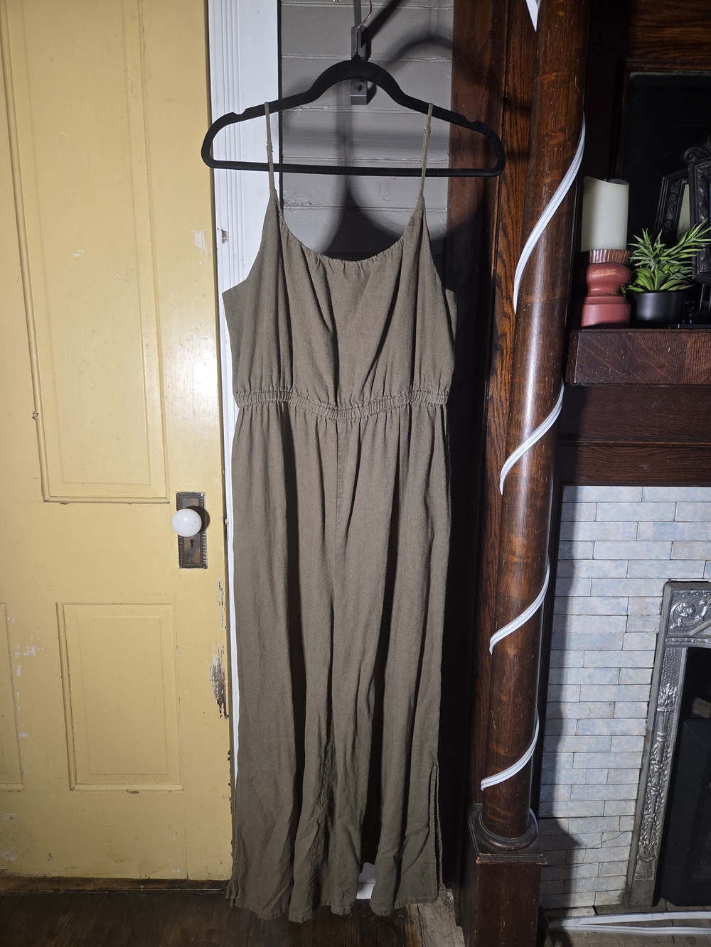 Haute Hippie Olive Green Spaghetti Strap Jumper